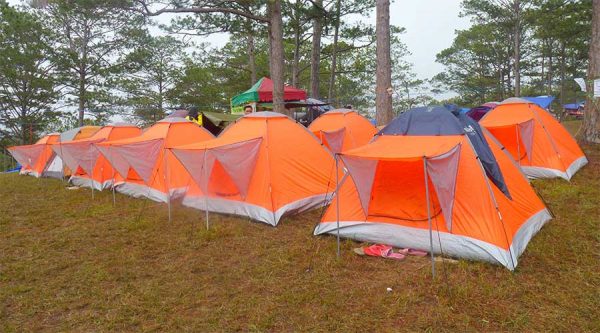camping in Bidoup National Park near Dalat