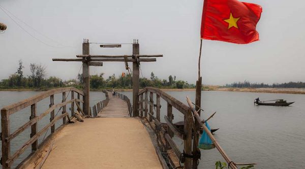 floating bridge near Hoi An