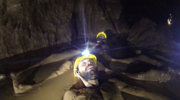 Mud Bath Dark Cave in Vietnam