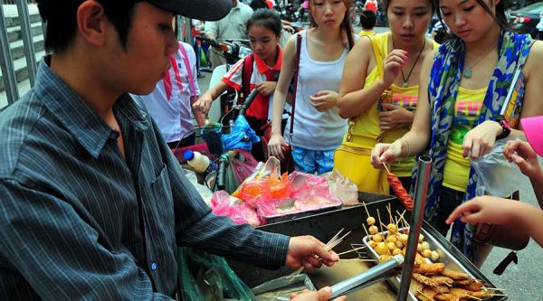 Order street food in Hanoi