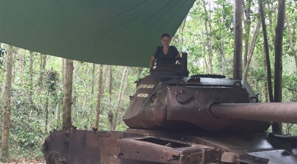 tank at the Cu Chi tunnel tour