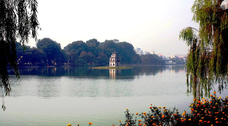 Hoan Kiem lake in Hanoi