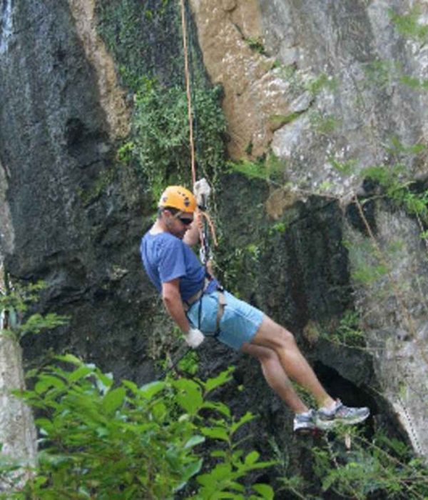 Abseiling and rappelling from the Marble Mountains
