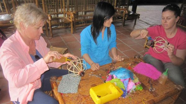 lantern making at Hoi An